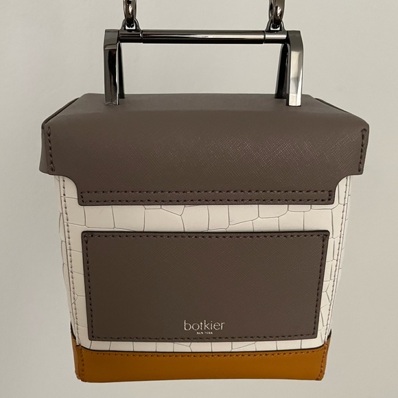 Botkier Lennox Mini Lunchbox Crossbody Bag in Truffle Colorblock - Picture 5 of 8